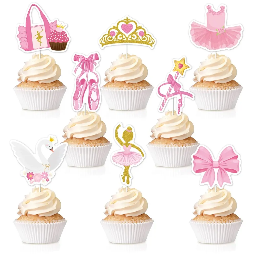 Ballet Cupcake Toppers – Set of 16