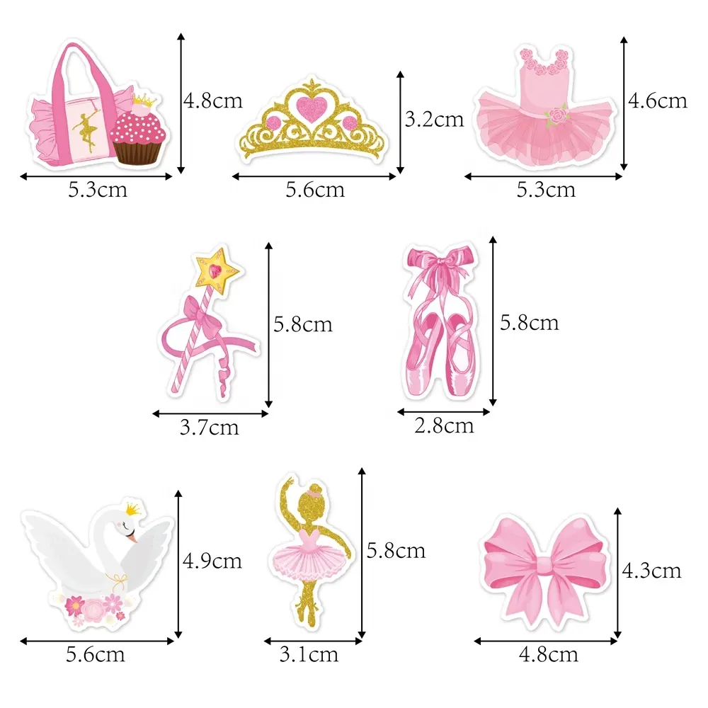 Ballet Cupcake Toppers – Set of 16