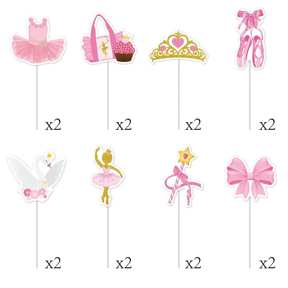 Ballet Cupcake Toppers – Set of 16