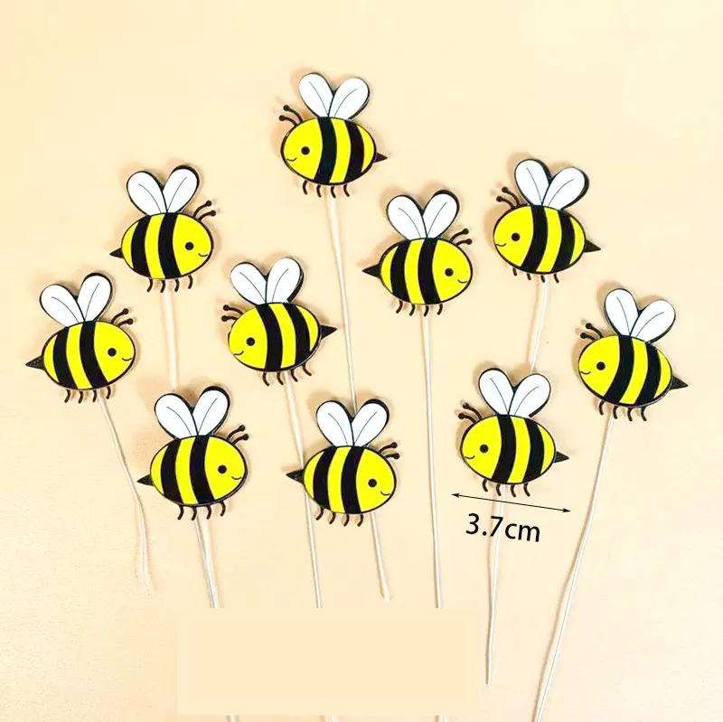 Bee Cupcake Toppers – Pack of 10